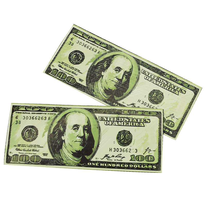 Black Ice Hair Gripper Nylon Hook & Loop Fastener Pads "Money" 2pcs