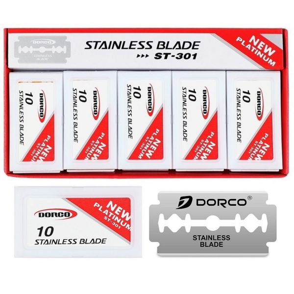 Dorco Platinum Stainless Double Edge Blades - 100 Blades