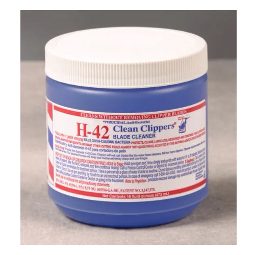 H-42 Clean Clippers Blade Cleaner Virucidal Anti-Bacterial Jar