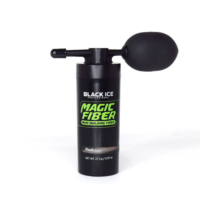 Black Ice Hair Building Magic Fiber w/ Applicator 27.5g Black