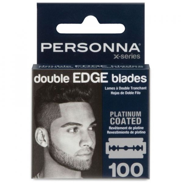 Personna X-Series Platinum Coated Double Edge Blades – 100 Blades