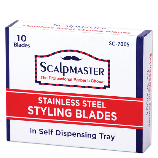 SCALPMASTER BARBER Stainless Steel Replacement Blades - 10 ct. Item