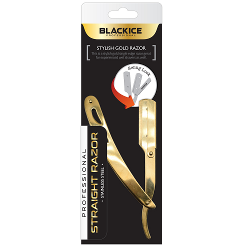 Black Ice Stylish Gold Straight Razor Black Ice Stylish Gold Straight Razor