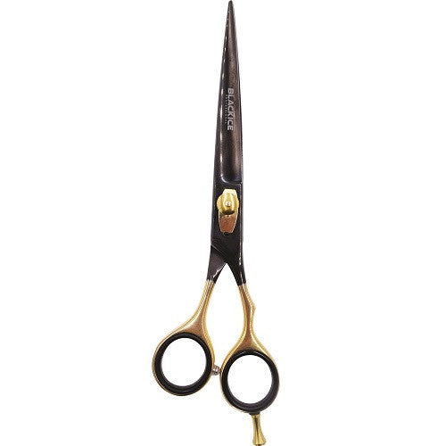 Black Ice Stylish Off Set Grip Black & Gold 7" Shear