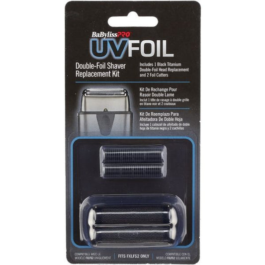 BaByliss Pro UVFOIL Double-Foil Shaver Replacement Kit [Double-Foil & 2 Cutters] #FXLRF2