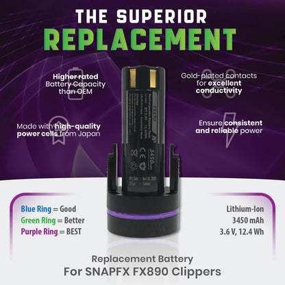 BaBylissPRO SNAPFX FX890 Clippers Replacement Battery