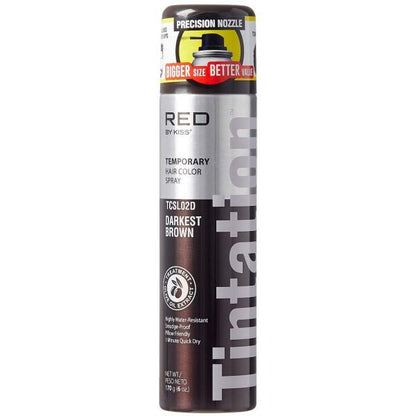 Red by Kiss Tintation Temporary Hair Color Spray Bigger Size 6 oz