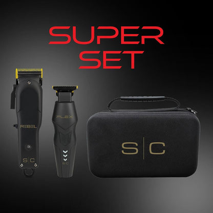 STYLECRAFT SUPER SET - REBEL CLIPPER & FLEX TRIMMER COMBO IN TRAVEL CASE
