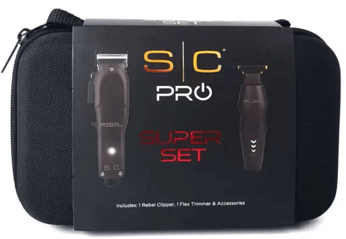 STYLECRAFT SUPER SET - REBEL CLIPPER & FLEX TRIMMER COMBO IN TRAVEL CASE