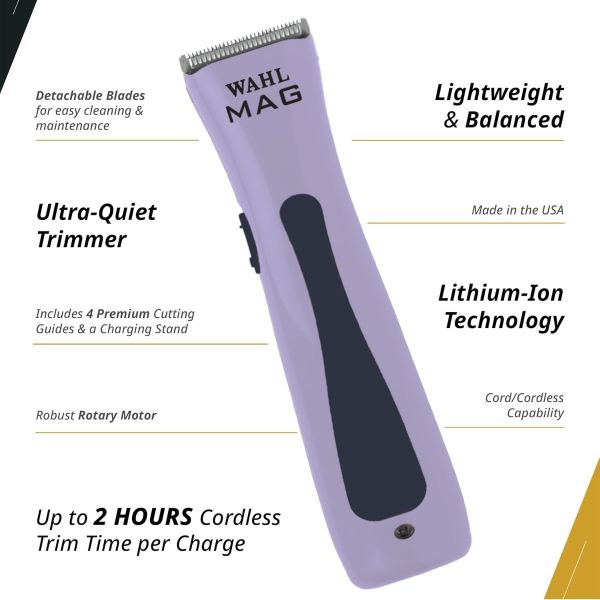 Wahl Limited Edition 5 Star Lavender Magic Clip Cordless Clipper & Sterling Mag Cordless Trimmer [DUO]