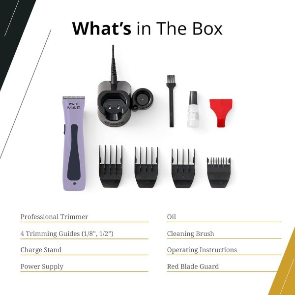 Wahl Limited Edition 5 Star Lavender Magic Clip Cordless Clipper & Sterling Mag Cordless Trimmer [DUO]